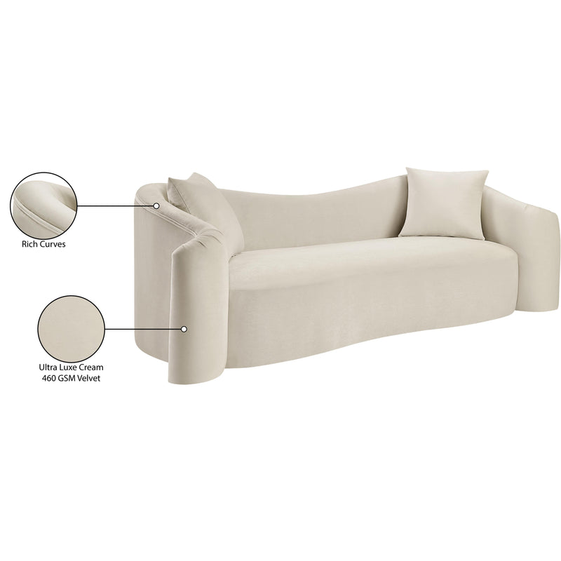 Meridian Destin Cream Velvet Sofa IMAGE 18