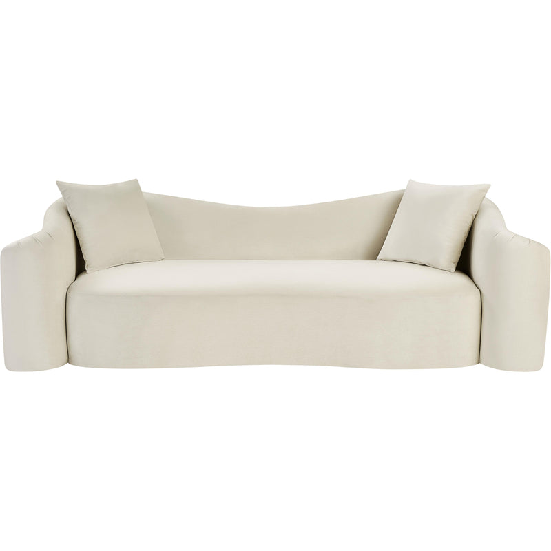 Meridian Destin Cream Velvet Sofa IMAGE 3