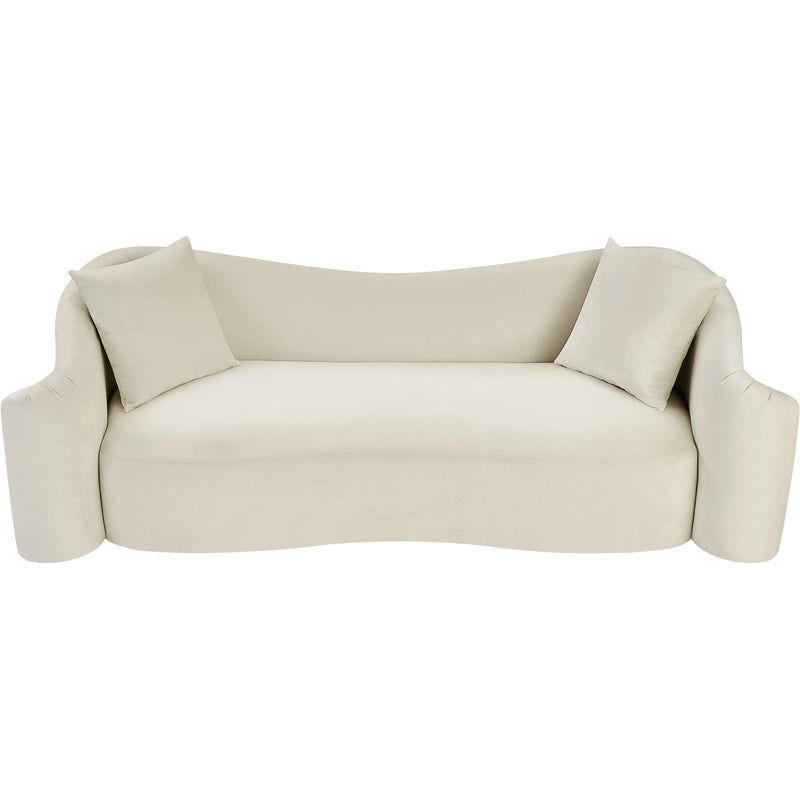 Meridian Destin Cream Velvet Sofa IMAGE 4