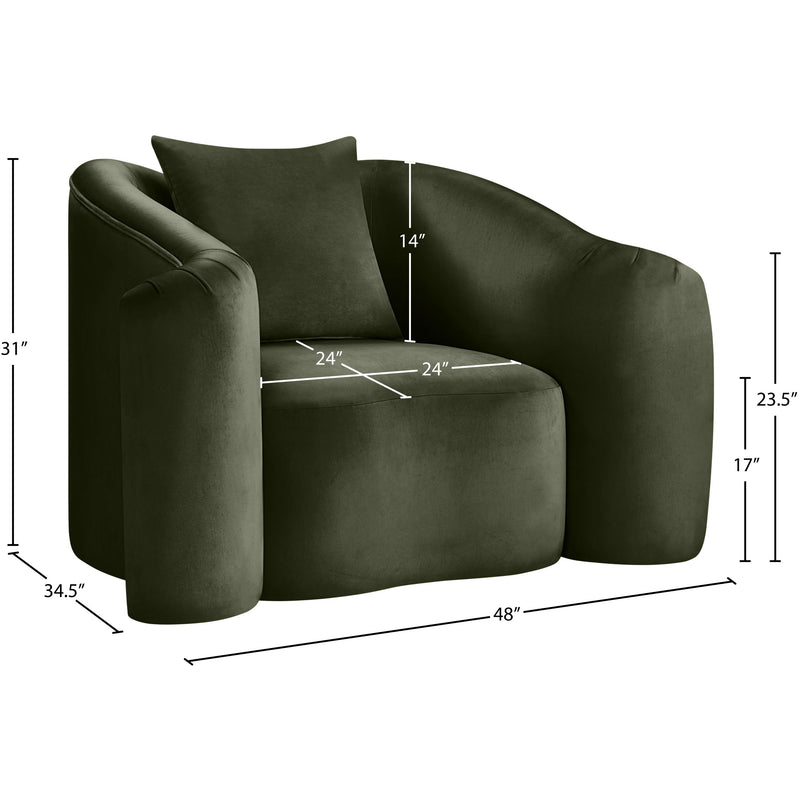 Meridian Destin Green Velvet Chair IMAGE 17