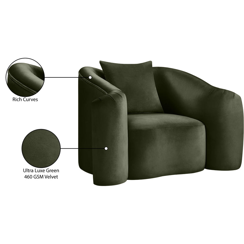 Meridian Destin Green Velvet Chair IMAGE 18