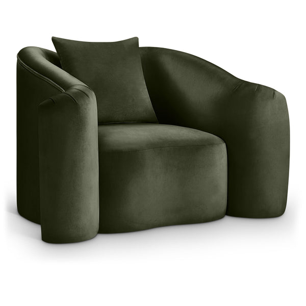 Meridian Destin Green Velvet Chair IMAGE 1