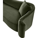 Meridian Destin Green Velvet Loveseat IMAGE 12
