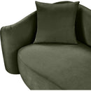 Meridian Destin Green Velvet Loveseat IMAGE 13