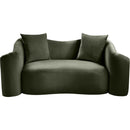 Meridian Destin Green Velvet Loveseat IMAGE 3
