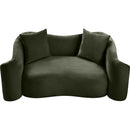Meridian Destin Green Velvet Loveseat IMAGE 4