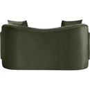 Meridian Destin Green Velvet Loveseat IMAGE 5