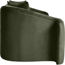 Meridian Destin Green Velvet Loveseat IMAGE 7