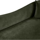 Meridian Destin Green Velvet Loveseat IMAGE 8