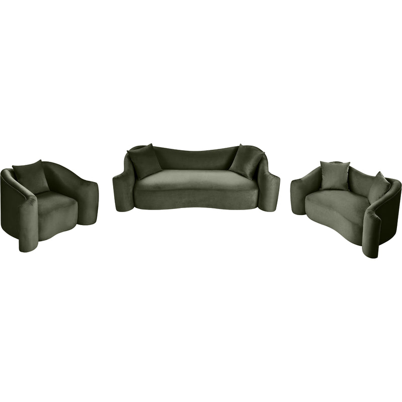 Meridian Destin Green Velvet Sofa IMAGE 14