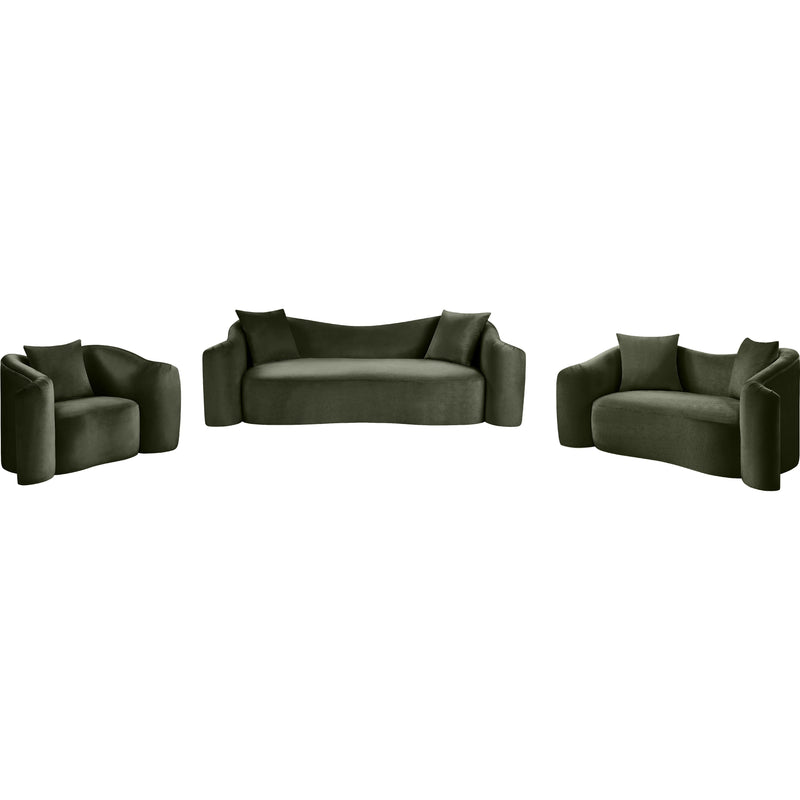 Meridian Destin Green Velvet Sofa IMAGE 15