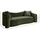 Meridian Destin Green Velvet Sofa IMAGE 17
