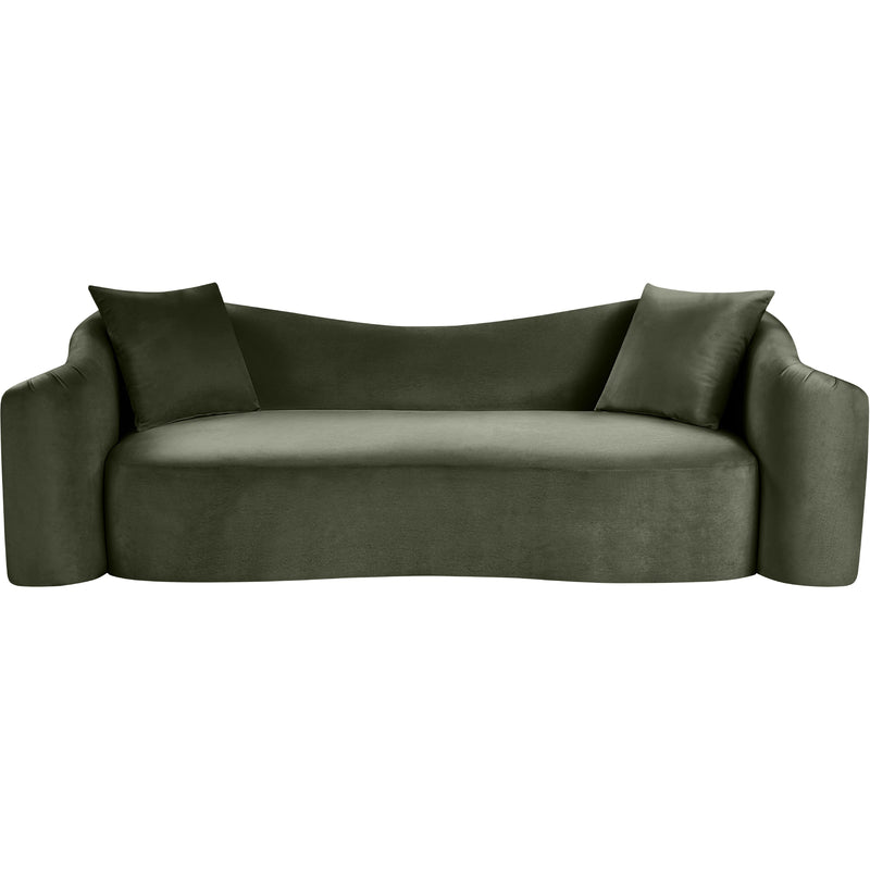 Meridian Destin Green Velvet Sofa IMAGE 3