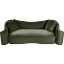 Meridian Destin Green Velvet Sofa IMAGE 4