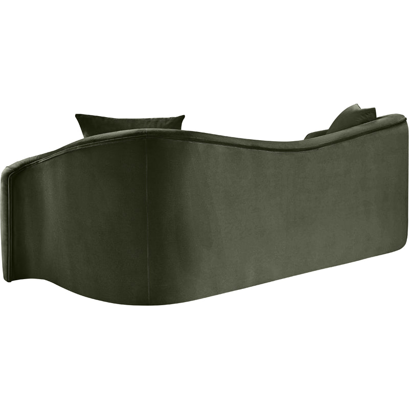 Meridian Destin Green Velvet Sofa IMAGE 6
