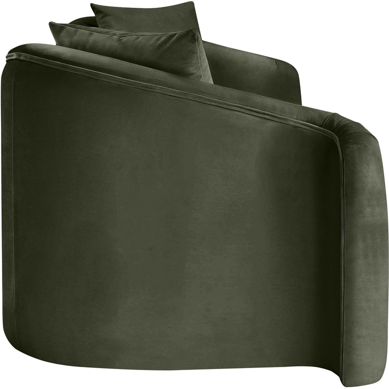 Meridian Destin Green Velvet Sofa IMAGE 7