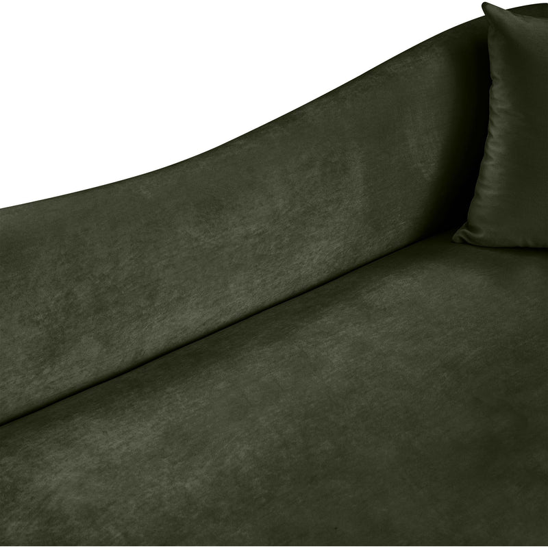 Meridian Destin Green Velvet Sofa IMAGE 8