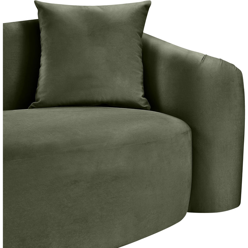 Meridian Destin Green Velvet Sofa IMAGE 9