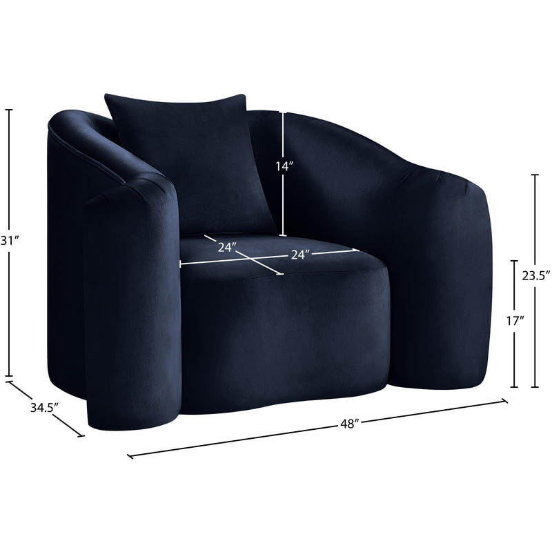 Meridian Destin Navy Velvet Chair IMAGE 17