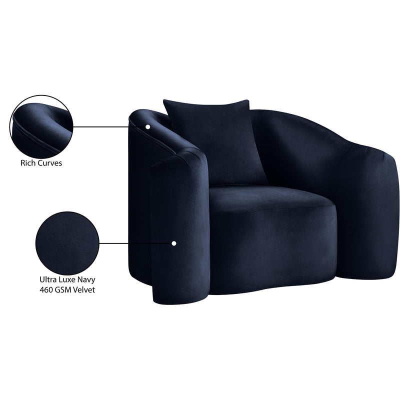 Meridian Destin Navy Velvet Chair IMAGE 18