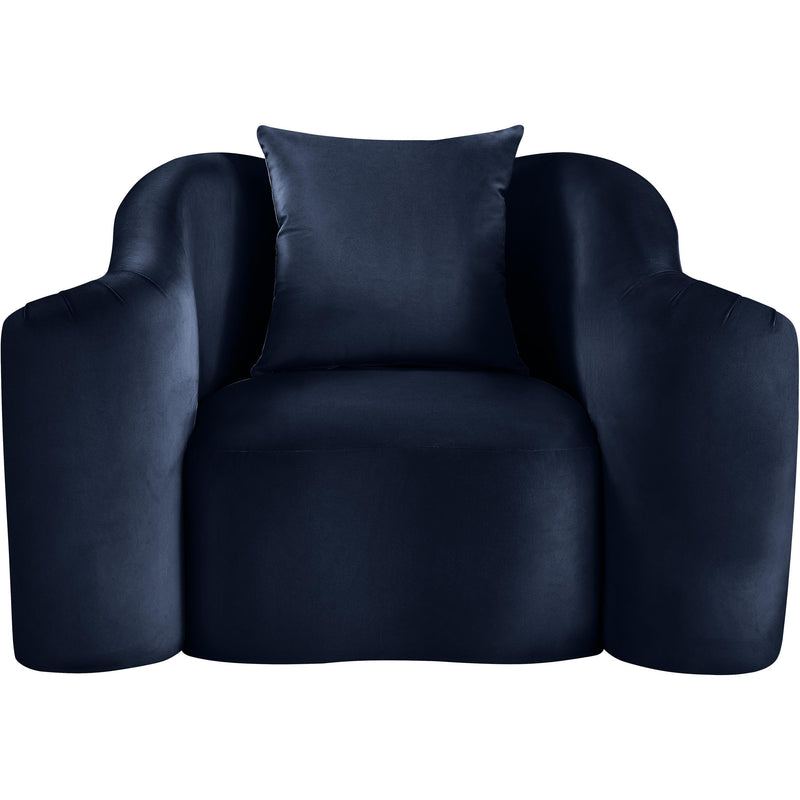 Meridian Destin Navy Velvet Chair IMAGE 3