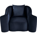 Meridian Destin Navy Velvet Chair IMAGE 4