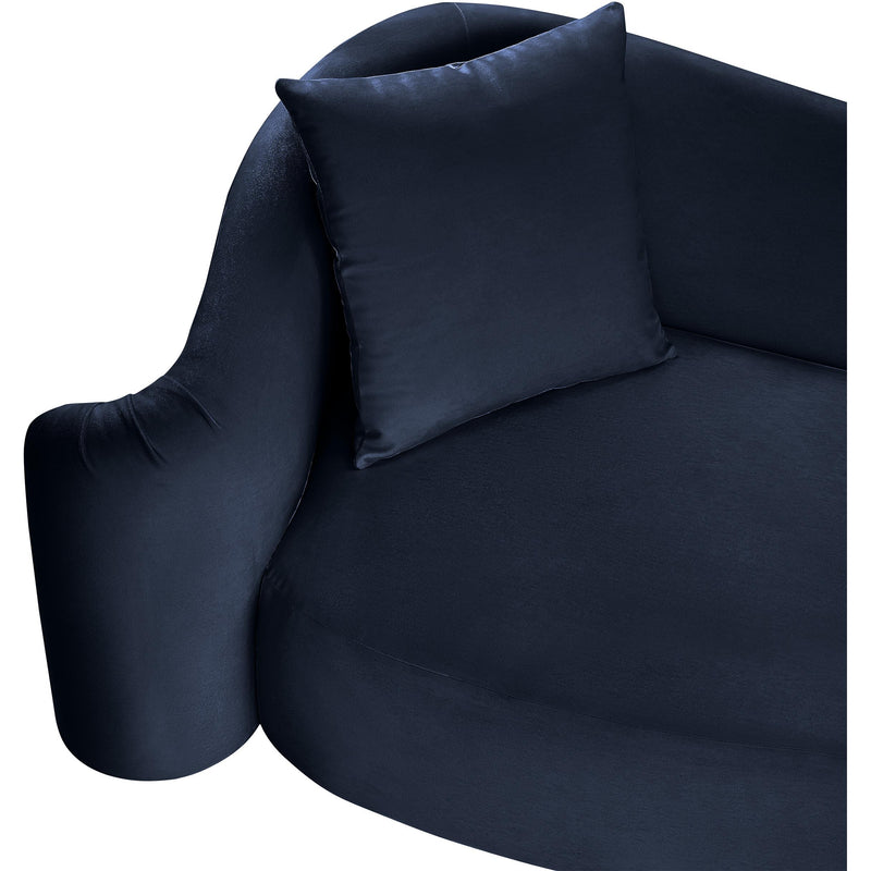 Meridian Destin Navy Velvet Loveseat IMAGE 10