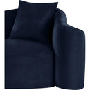 Meridian Destin Navy Velvet Loveseat IMAGE 11