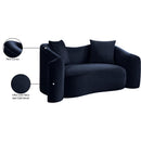 Meridian Destin Navy Velvet Loveseat IMAGE 18