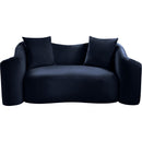 Meridian Destin Navy Velvet Loveseat IMAGE 3