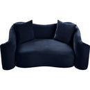 Meridian Destin Navy Velvet Loveseat IMAGE 4
