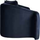 Meridian Destin Navy Velvet Loveseat IMAGE 7