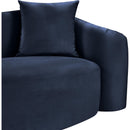 Meridian Destin Navy Velvet Loveseat IMAGE 9