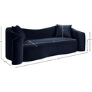 Meridian Destin Navy Velvet Sofa IMAGE 17