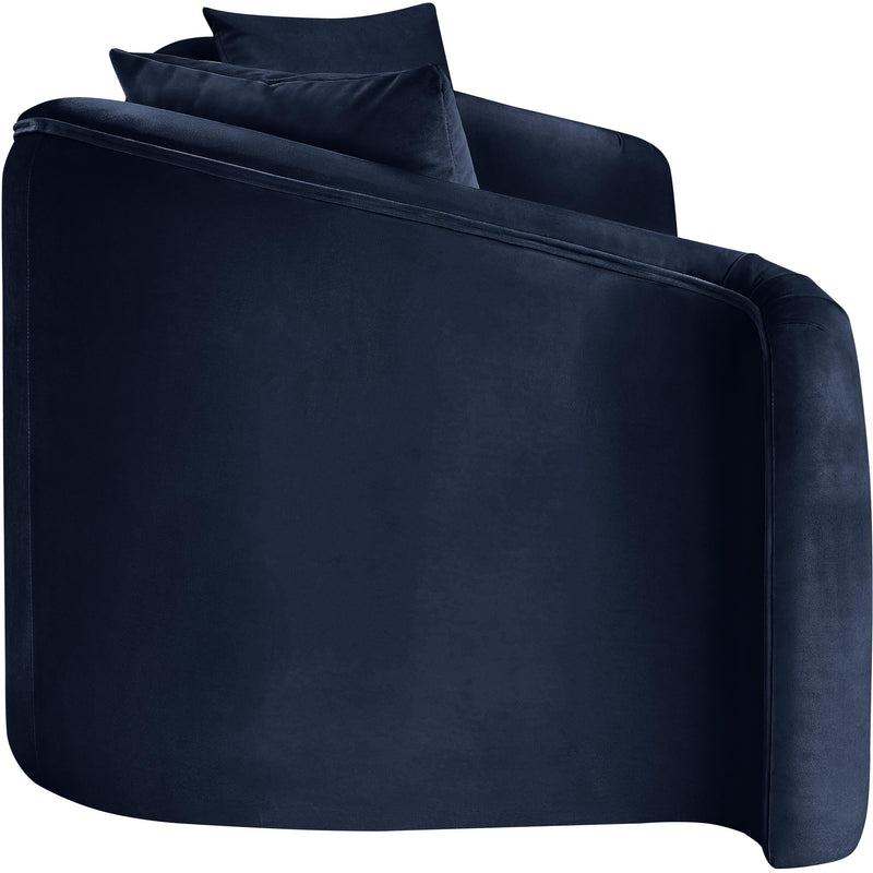 Meridian Destin Navy Velvet Sofa IMAGE 7
