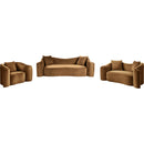 Meridian Destin Saddle Velvet Loveseat IMAGE 15