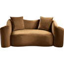 Meridian Destin Saddle Velvet Loveseat IMAGE 3