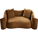 Meridian Destin Saddle Velvet Loveseat IMAGE 4