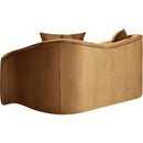 Meridian Destin Saddle Velvet Loveseat IMAGE 6