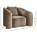 Meridian Destin Taupe Velvet Chair IMAGE 17