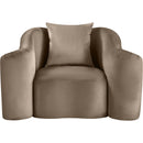 Meridian Destin Taupe Velvet Chair IMAGE 3
