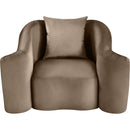 Meridian Destin Taupe Velvet Chair IMAGE 4