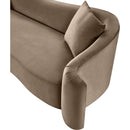 Meridian Destin Taupe Velvet Loveseat IMAGE 12
