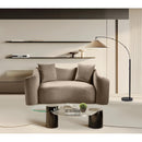 Meridian Destin Taupe Velvet Loveseat IMAGE 2