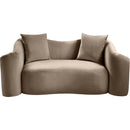 Meridian Destin Taupe Velvet Loveseat IMAGE 3