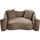 Meridian Destin Taupe Velvet Loveseat IMAGE 4