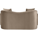 Meridian Destin Taupe Velvet Loveseat IMAGE 5