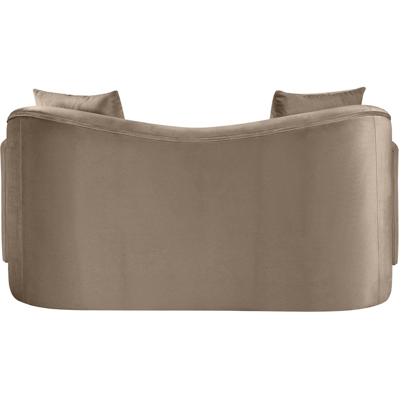 Meridian Destin Taupe Velvet Loveseat IMAGE 5