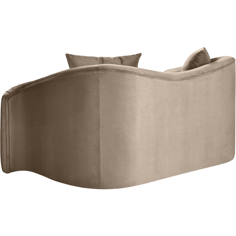 Meridian Destin Taupe Velvet Loveseat IMAGE 6