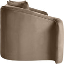 Meridian Destin Taupe Velvet Loveseat IMAGE 7